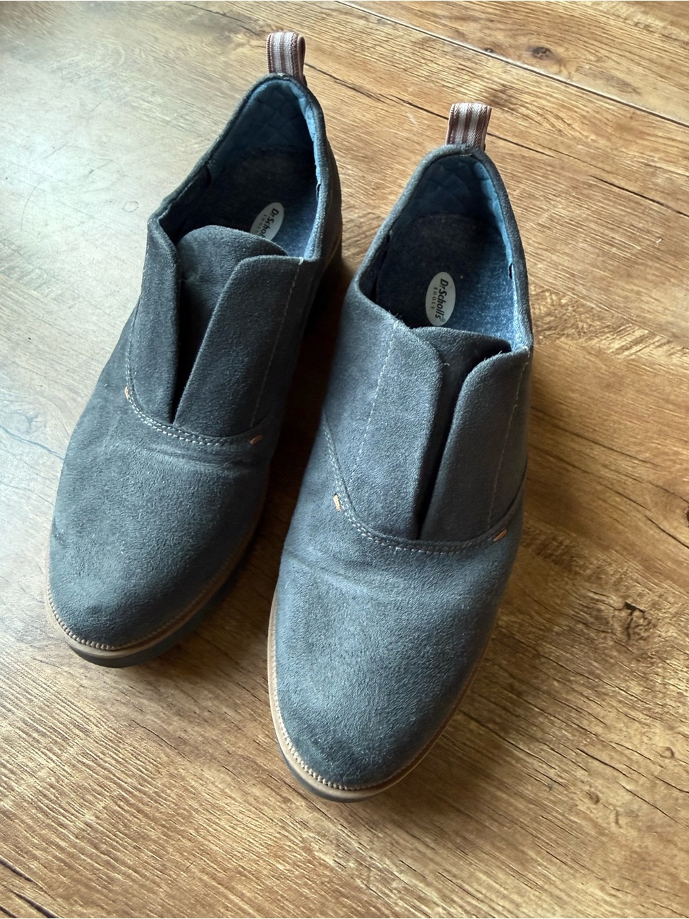 Dr. Scholl's Women's Slip-On Suede Loafers - Gray